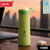 Leak-Proof Plastic Vaccum Flask - (Green Color / 1 Pc / 400ML)